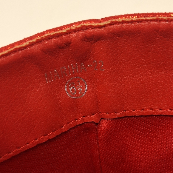 Top Moda Mariha Women's Rhinestone Knee High Boots 6.5 Red Sparkle - Picture 11 of 12